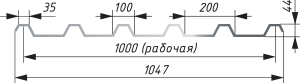 Профнастил С44-1047 Профнастил С44-1047