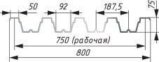 Профнастил Н75-802 Профнастил Н75-802